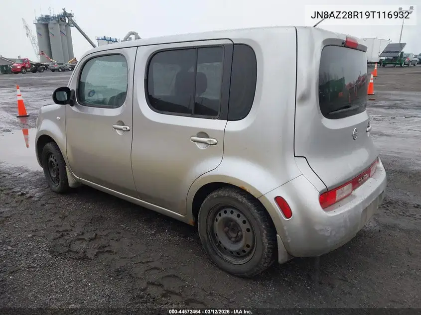 2009 Nissan Cube 1.8S VIN: JN8AZ28R19T116932 Lot: 44572464