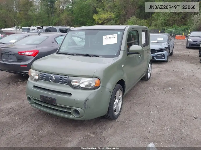 2009 Nissan Cube 1.8Sl VIN: JN8AZ28R49T122868 Lot: 45106866