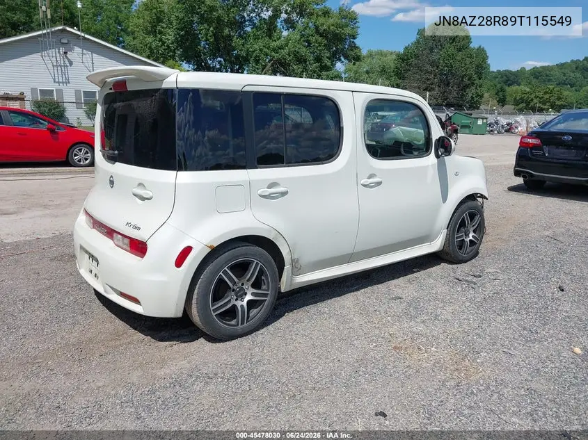 2009 Nissan Cube 1.8 Krom VIN: JN8AZ28R89T115549 Lot: 45478030