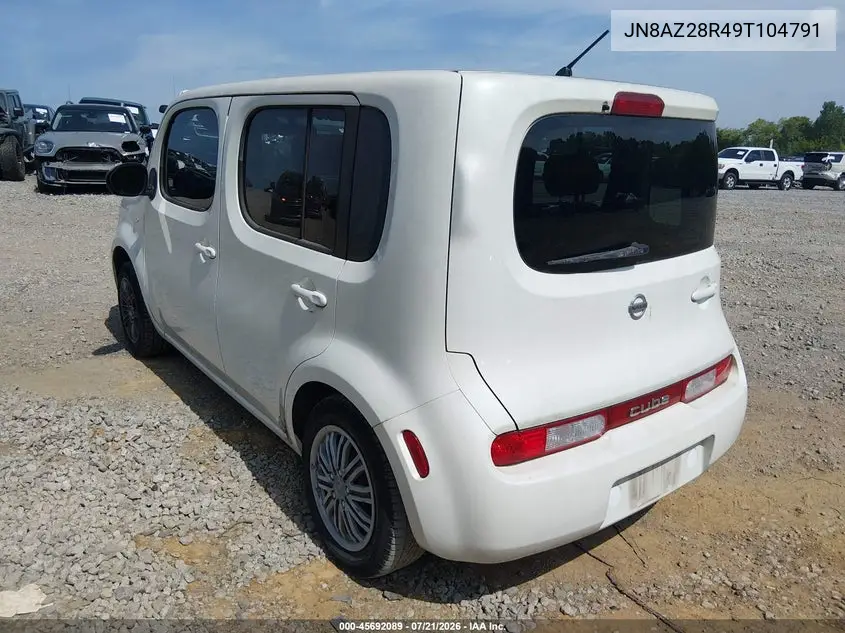 2009 Nissan Cube 1.8S VIN: JN8AZ28R49T104791 Lot: 45692089