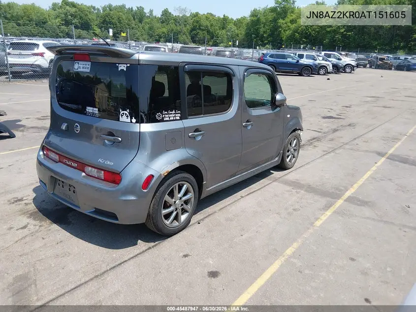 2010 Nissan Cube 1.8 Krom VIN: JN8AZ2KR0AT151605 Lot: 45487947