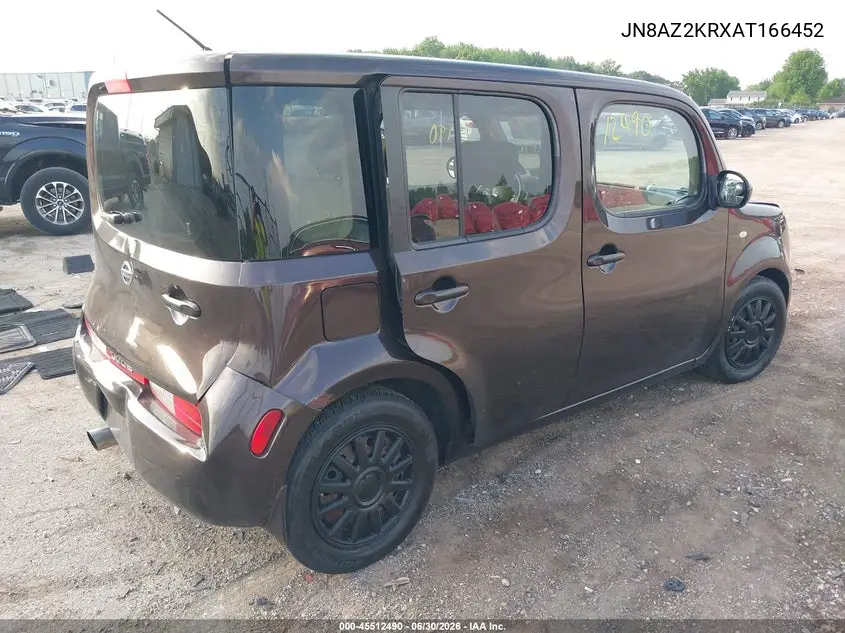 2010 Nissan Cube 1.8S VIN: JN8AZ2KRXAT166452 Lot: 45512490