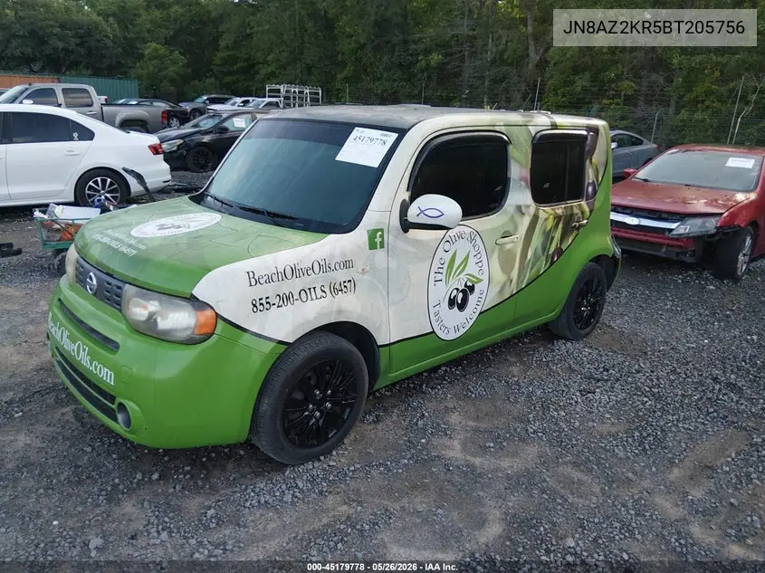 2011 Nissan Cube 1.8S VIN: JN8AZ2KR5BT205756 Lot: 45179778