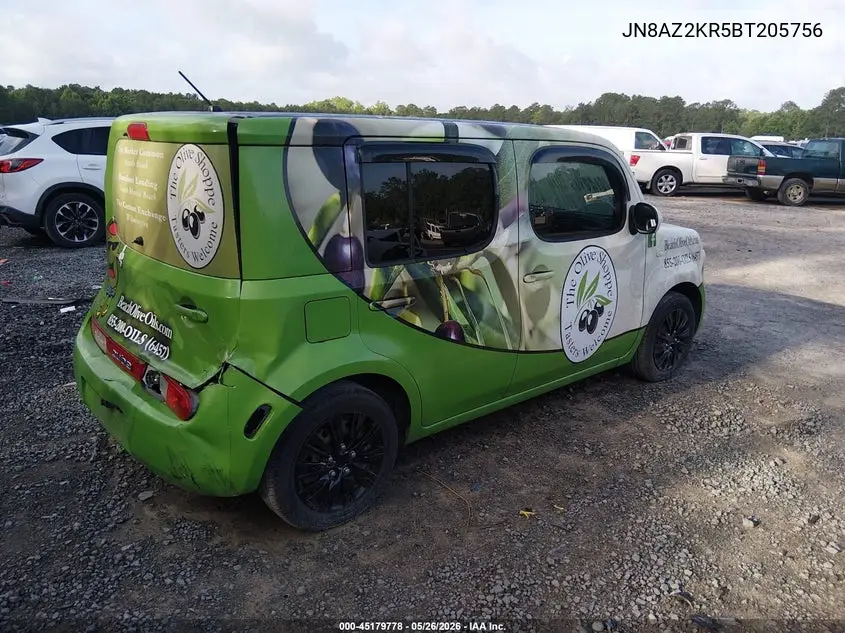 2011 Nissan Cube 1.8S VIN: JN8AZ2KR5BT205756 Lot: 45179778