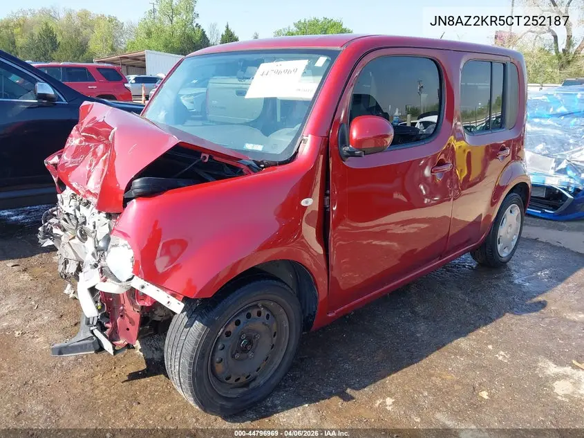 2012 Nissan Cube 1.8 S VIN: JN8AZ2KR5CT252187 Lot: 44796969