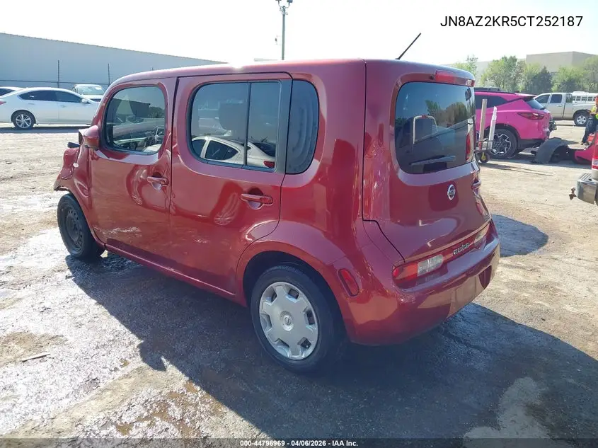 2012 Nissan Cube 1.8 S VIN: JN8AZ2KR5CT252187 Lot: 44796969