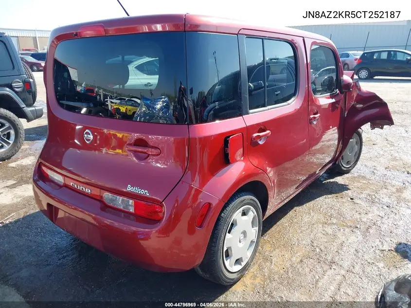 2012 Nissan Cube 1.8 S VIN: JN8AZ2KR5CT252187 Lot: 44796969