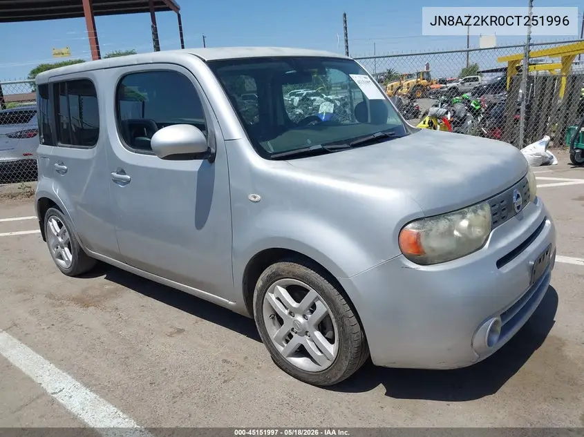 2012 Nissan Cube 1.8 Sl VIN: JN8AZ2KR0CT251996 Lot: 45151997