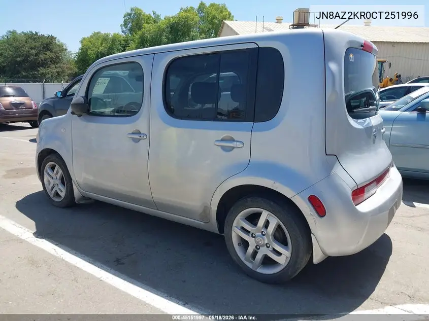 2012 Nissan Cube 1.8 Sl VIN: JN8AZ2KR0CT251996 Lot: 45151997