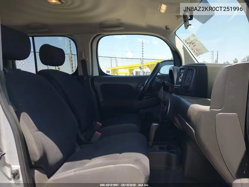 2012 Nissan Cube 1.8 Sl VIN: JN8AZ2KR0CT251996 Lot: 45151997