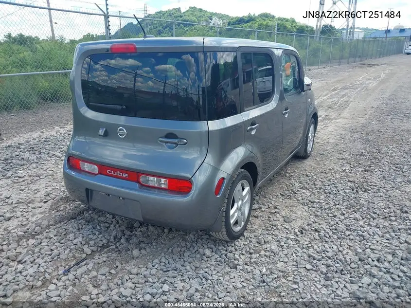 2012 Nissan Cube 1.8 Sl VIN: JN8AZ2KR6CT251484 Lot: 45466054