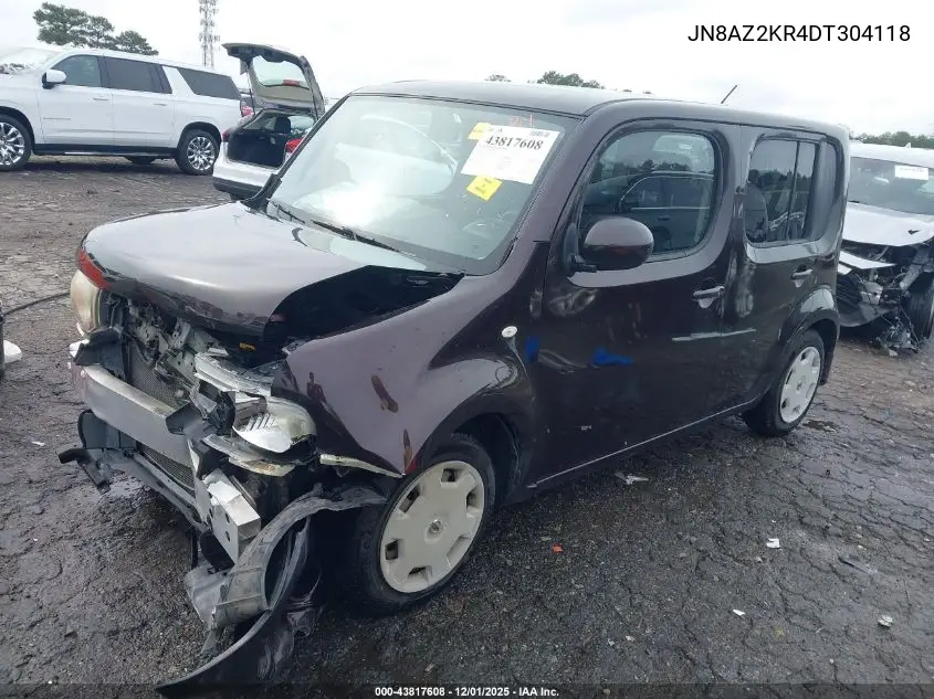 2013 Nissan Cube 1.8 S VIN: JN8AZ2KR4DT304118 Lot: 43817608