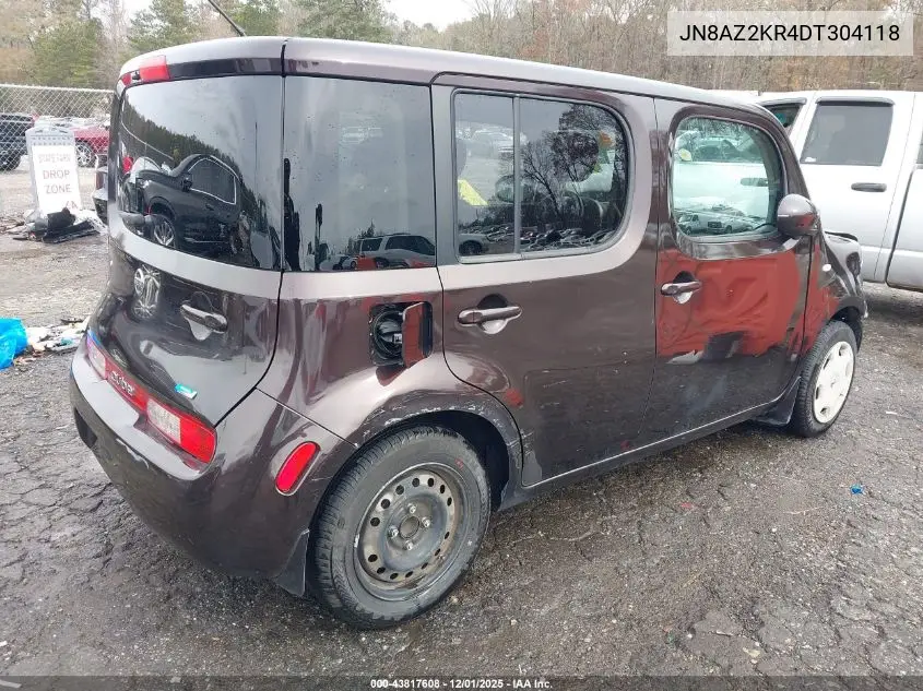 2013 Nissan Cube 1.8 S VIN: JN8AZ2KR4DT304118 Lot: 43817608