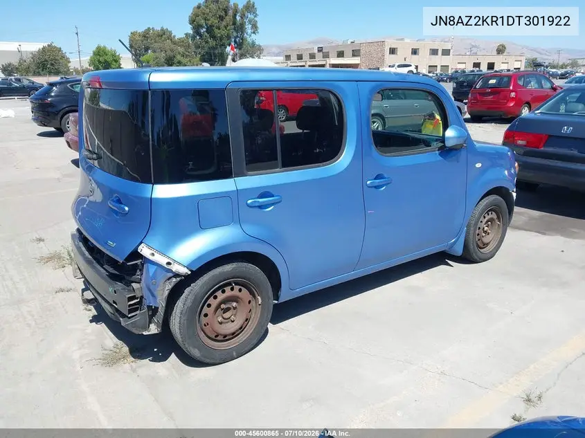2013 Nissan Cube 1.8 S VIN: JN8AZ2KR1DT301922 Lot: 45600865