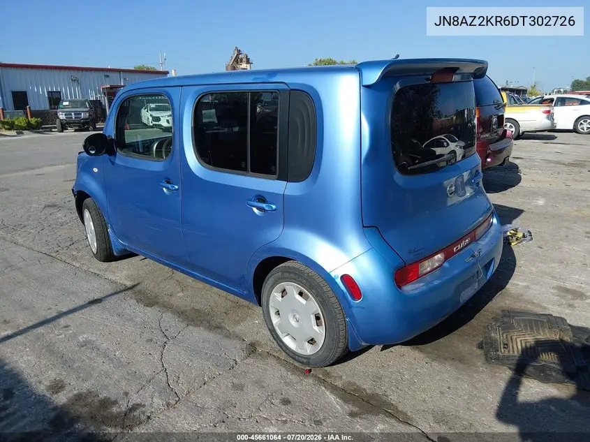 2013 Nissan Cube 1.8 S VIN: JN8AZ2KR6DT302726 Lot: 45661064
