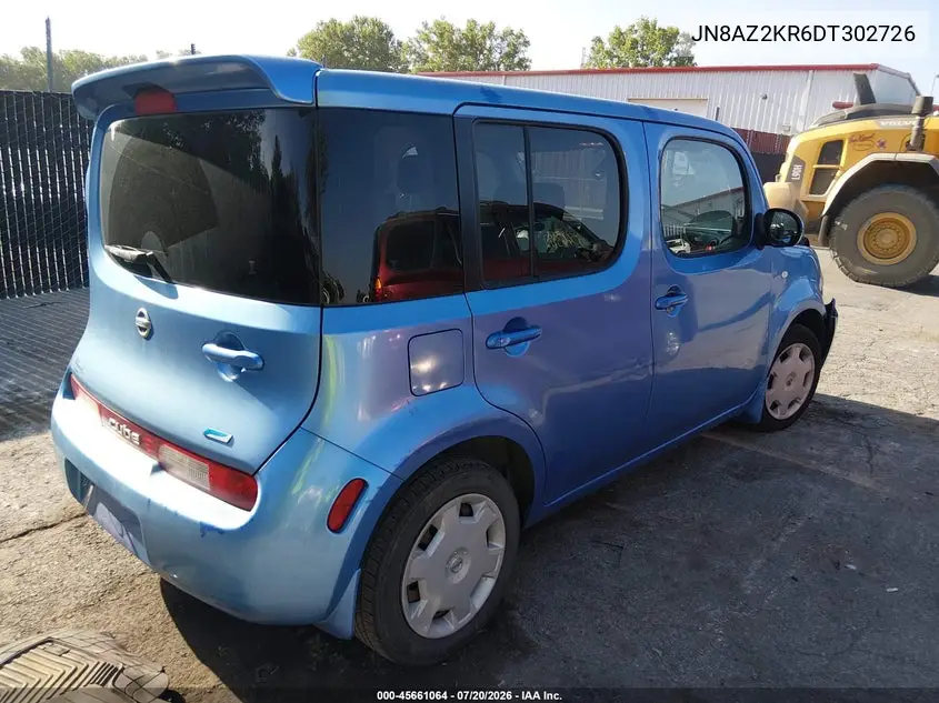 2013 Nissan Cube 1.8 S VIN: JN8AZ2KR6DT302726 Lot: 45661064