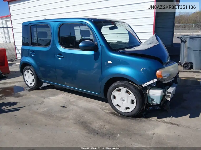 2014 Nissan Cube 1.8 S VIN: JN8AZ2KR8ET351136 Lot: 44631380