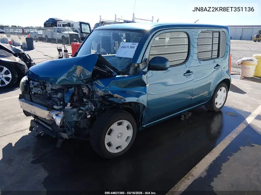 2014 Nissan Cube 1.8 S VIN: JN8AZ2KR8ET351136 Lot: 44631380