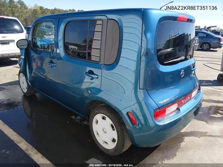 2014 Nissan Cube 1.8 S VIN: JN8AZ2KR8ET351136 Lot: 44631380