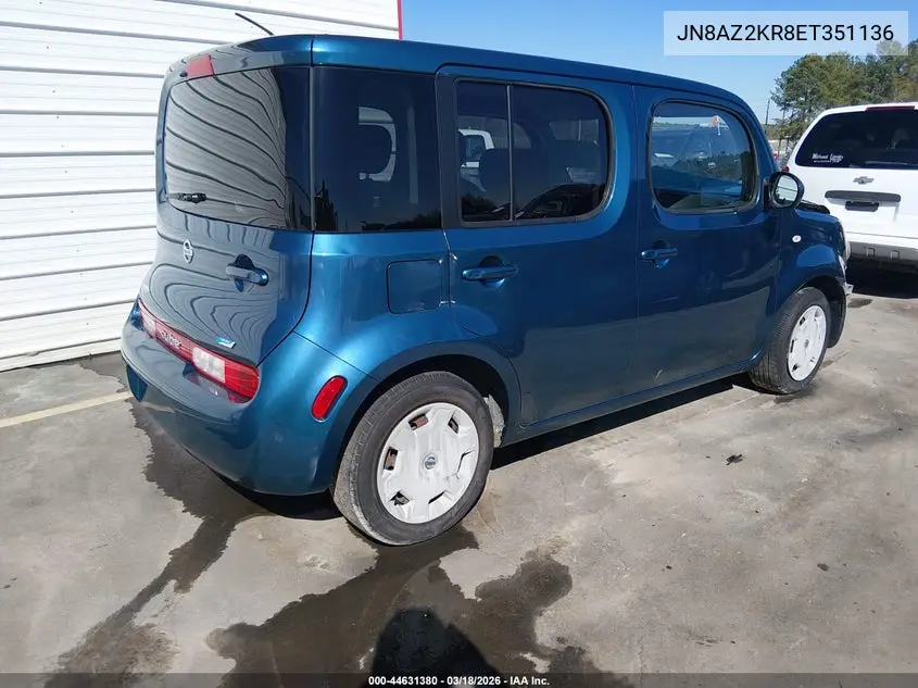 2014 Nissan Cube 1.8 S VIN: JN8AZ2KR8ET351136 Lot: 44631380