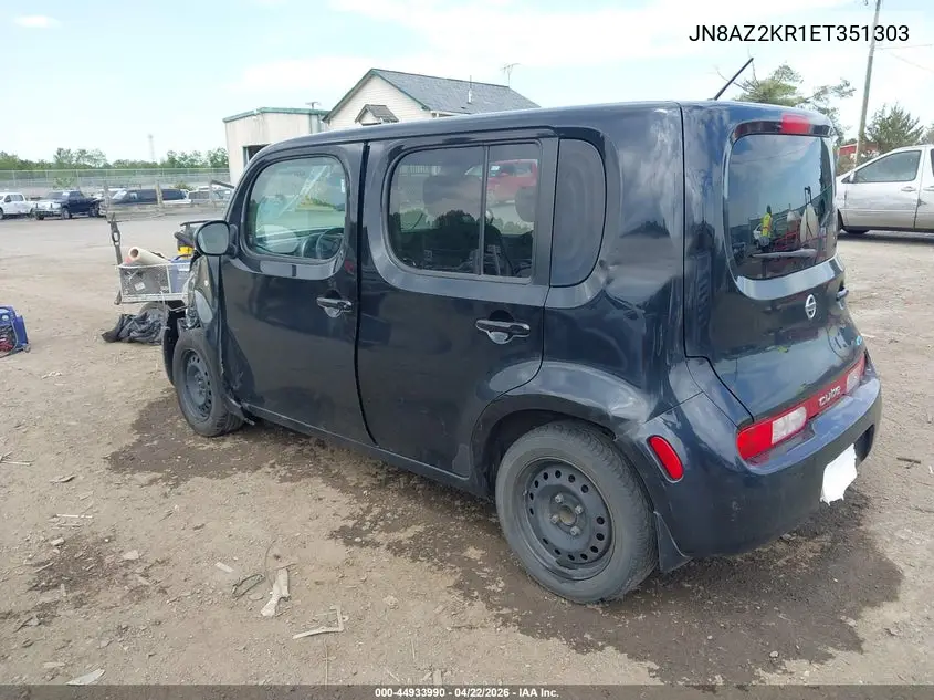 2014 Nissan Cube 1.8 S VIN: JN8AZ2KR1ET351303 Lot: 44933990