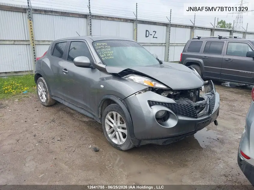 2011 Nissan Juke S/Sv/Sl VIN: JN8AF5MV7BT011329 Lot: 12641755