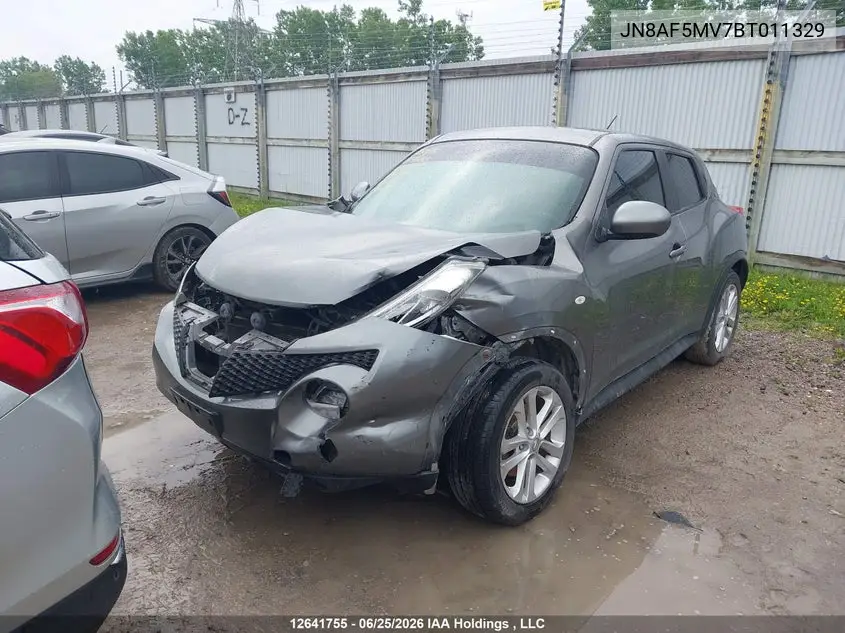 2011 Nissan Juke S/Sv/Sl VIN: JN8AF5MV7BT011329 Lot: 12641755