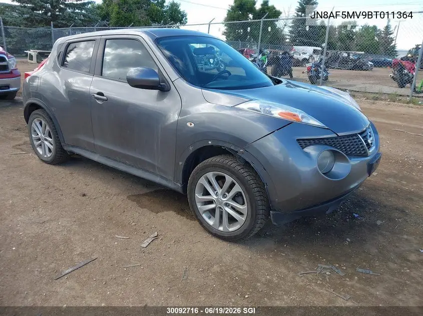 2011 Nissan Juke S/Sv/Sl VIN: JN8AF5MV9BT011364 Lot: 30092716