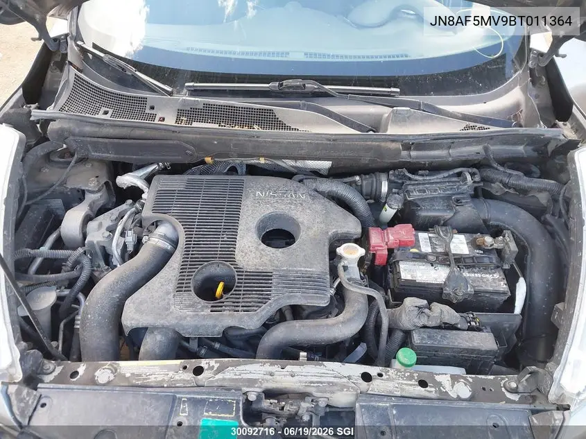 2011 Nissan Juke S/Sv/Sl VIN: JN8AF5MV9BT011364 Lot: 30092716