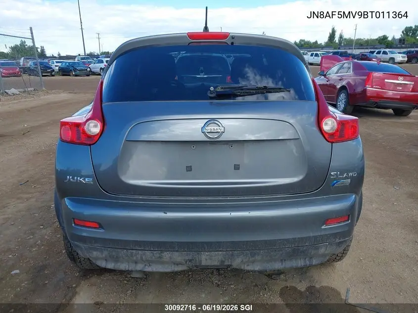 2011 Nissan Juke S/Sv/Sl VIN: JN8AF5MV9BT011364 Lot: 30092716