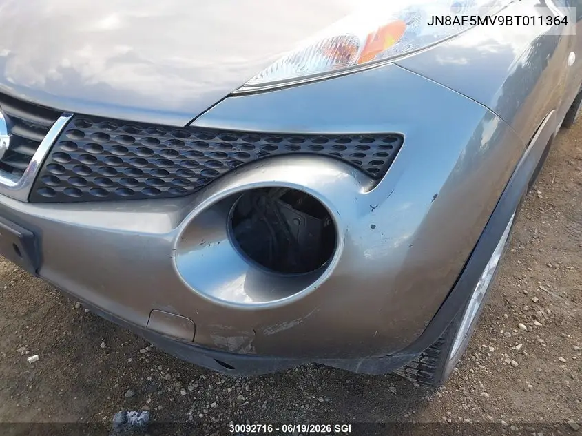 2011 Nissan Juke S/Sv/Sl VIN: JN8AF5MV9BT011364 Lot: 30092716