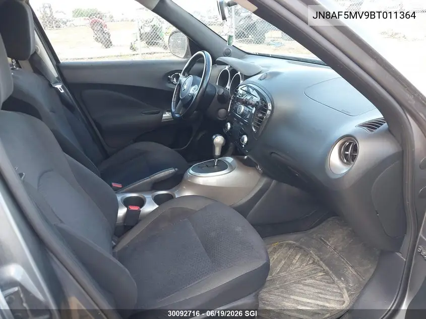 2011 Nissan Juke S/Sv/Sl VIN: JN8AF5MV9BT011364 Lot: 30092716