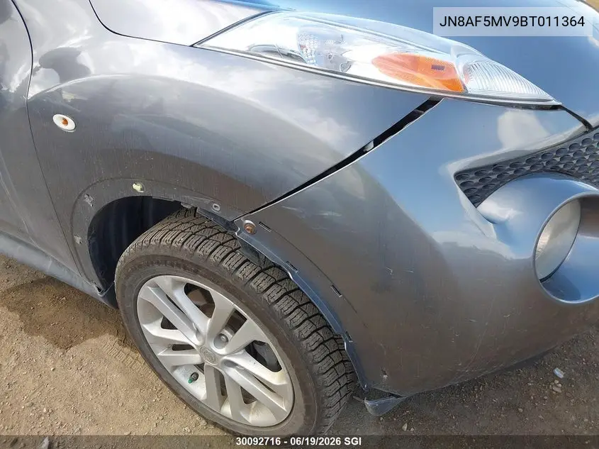 2011 Nissan Juke S/Sv/Sl VIN: JN8AF5MV9BT011364 Lot: 30092716