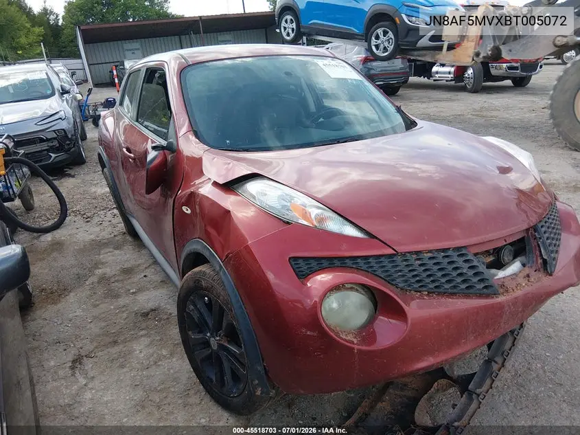 2011 Nissan Juke Sl VIN: JN8AF5MVXBT005072 Lot: 45518703