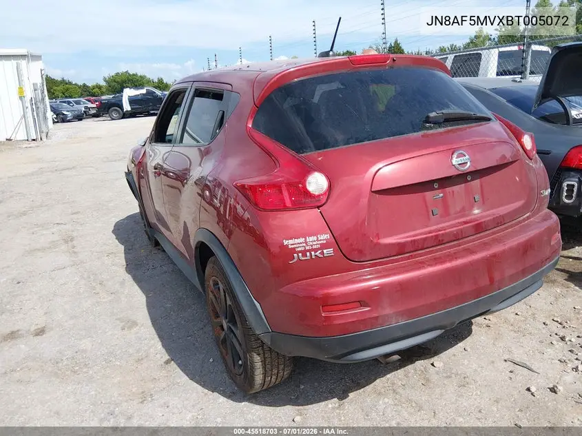 2011 Nissan Juke Sl VIN: JN8AF5MVXBT005072 Lot: 45518703