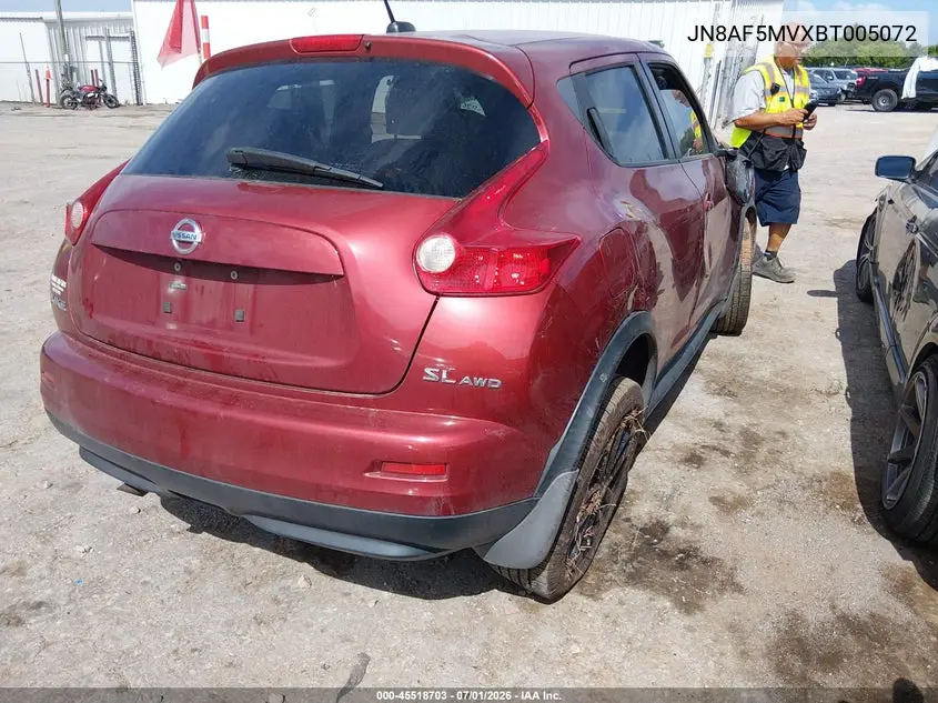 2011 Nissan Juke Sl VIN: JN8AF5MVXBT005072 Lot: 45518703