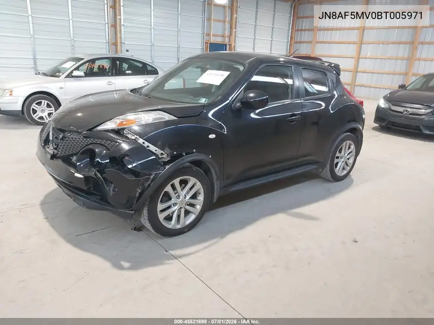 2011 Nissan Juke S VIN: JN8AF5MV0BT005971 Lot: 45521698
