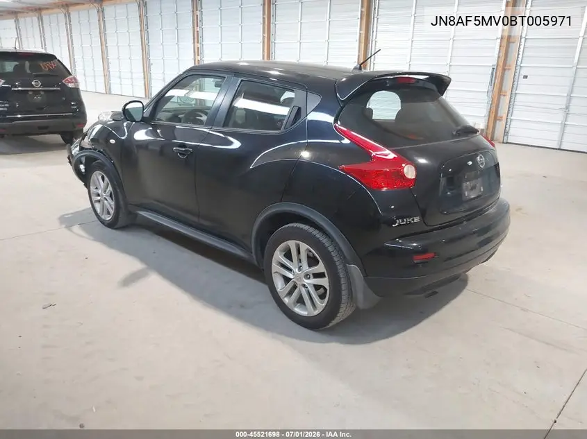 2011 Nissan Juke S VIN: JN8AF5MV0BT005971 Lot: 45521698