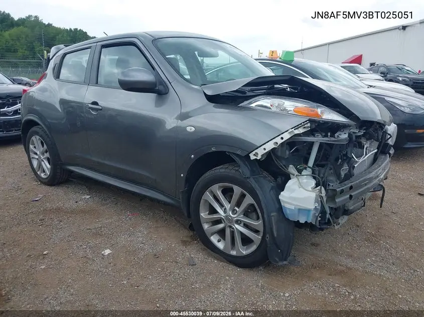 2011 Nissan Juke S VIN: JN8AF5MV3BT025051 Lot: 45530039