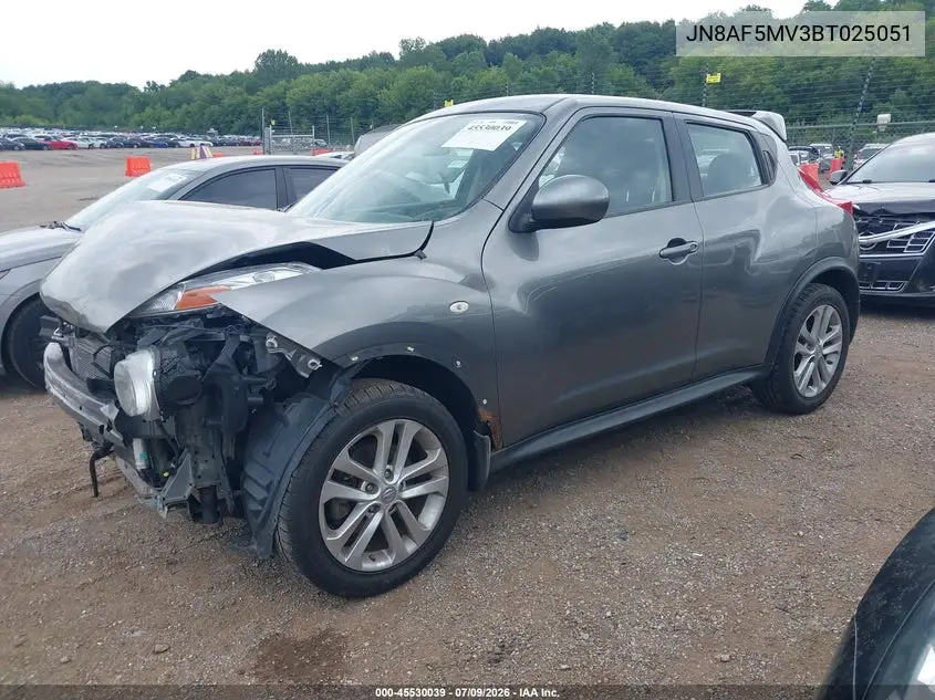 2011 Nissan Juke S VIN: JN8AF5MV3BT025051 Lot: 45530039