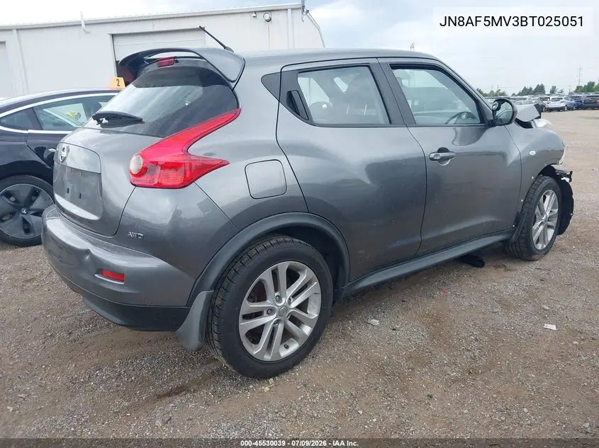2011 Nissan Juke S VIN: JN8AF5MV3BT025051 Lot: 45530039