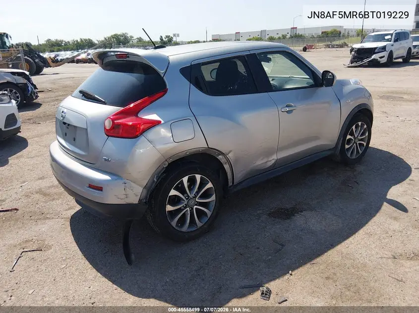 2011 Nissan Juke Sv VIN: JN8AF5MR6BT019229 Lot: 45558499