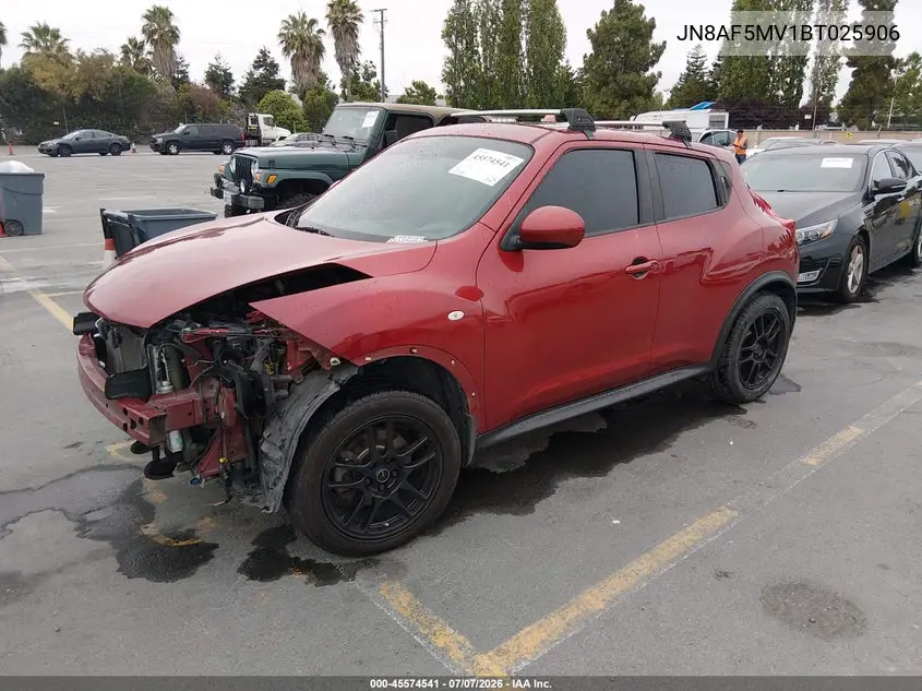2011 Nissan Juke Sl VIN: JN8AF5MV1BT025906 Lot: 45574541