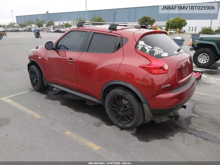 2011 Nissan Juke Sl VIN: JN8AF5MV1BT025906 Lot: 45574541