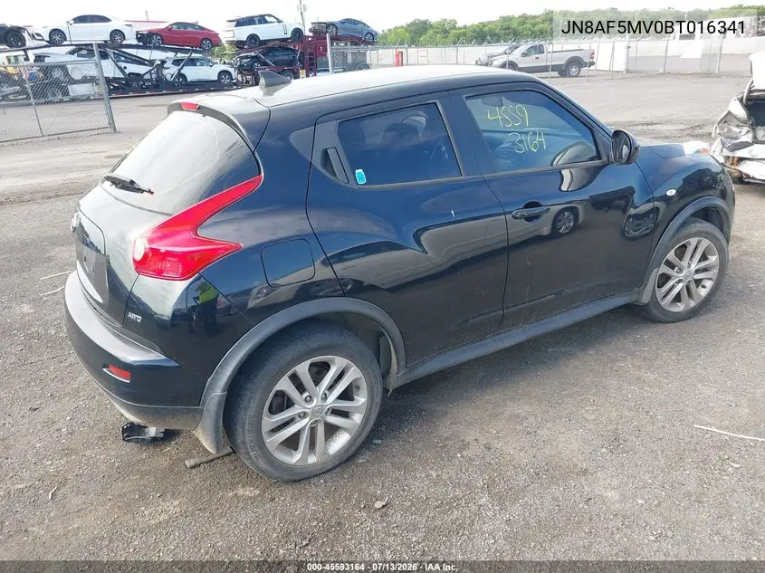 2011 Nissan Juke S VIN: JN8AF5MV0BT016341 Lot: 45593164