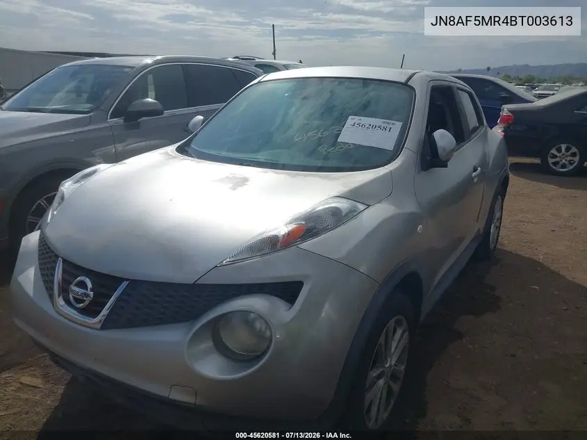 2011 Nissan Juke Sl VIN: JN8AF5MR4BT003613 Lot: 45620581