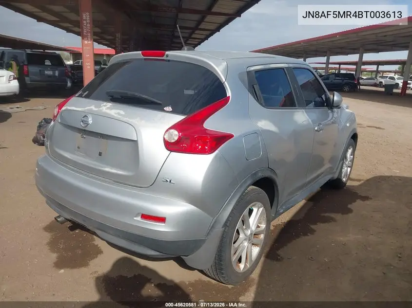 2011 Nissan Juke Sl VIN: JN8AF5MR4BT003613 Lot: 45620581