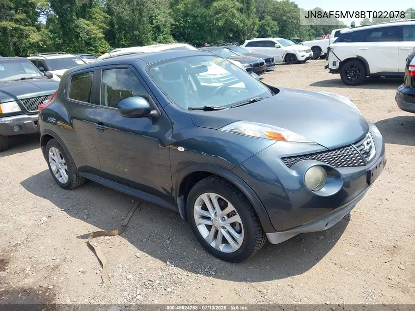 2011 Nissan Juke Sv VIN: JN8AF5MV8BT022078 Lot: 45624268