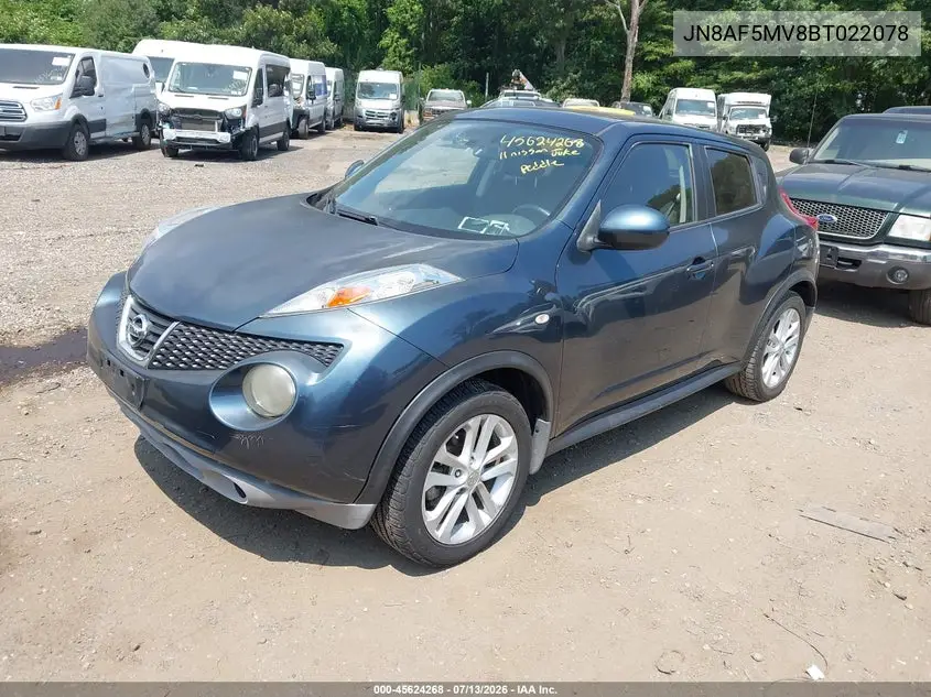 2011 Nissan Juke Sv VIN: JN8AF5MV8BT022078 Lot: 45624268
