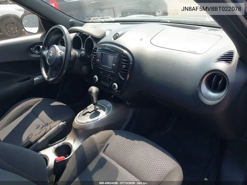 2011 Nissan Juke Sv VIN: JN8AF5MV8BT022078 Lot: 45624268